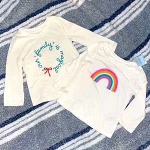 🆕 Cat & Jack 2 piece Bundle of Tees 18 mos